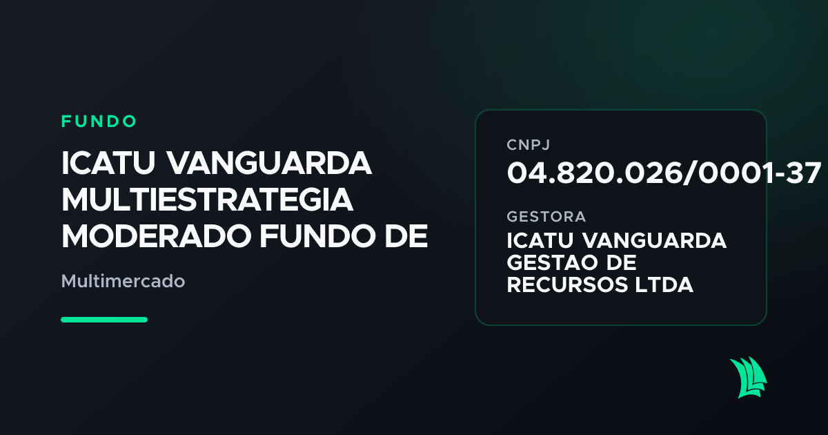 ICATU VANGUARDA MULTIESTRATEGIA MODERADO… (04.820.026) | TradeMap