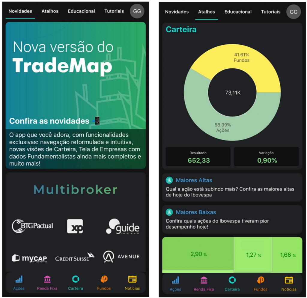 Nova navegação do TradeMap 3.0