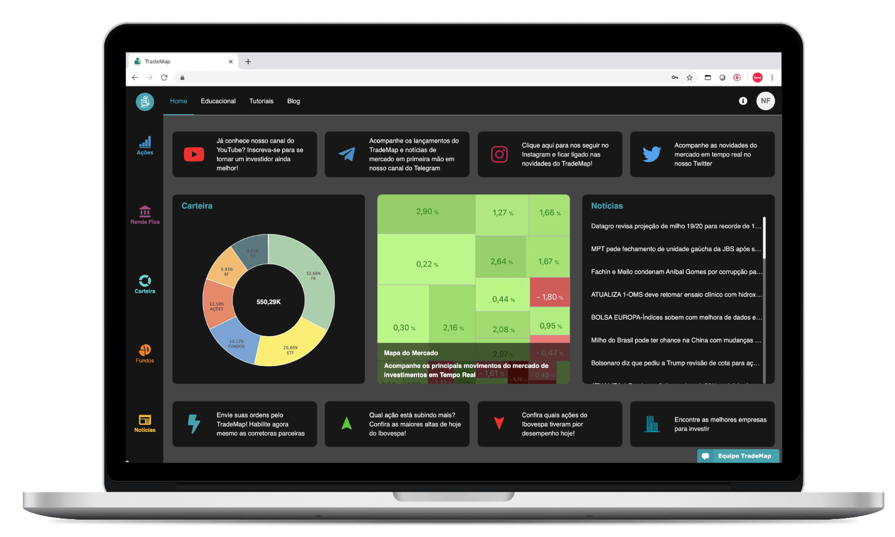 Mockup Desk trademap explorer