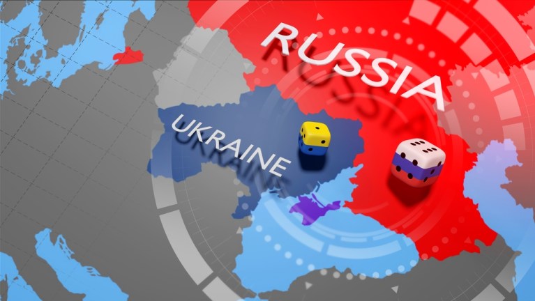 bandeira conflito Ucrânia Rússia
