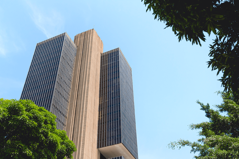 Vista da fachada da sede do Banco Central