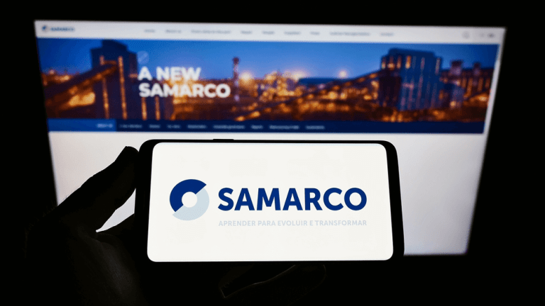 Ilustração com logotipo da Samarco