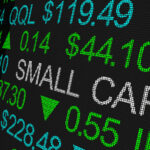 Foto de painel com cotação de ações Small Caps