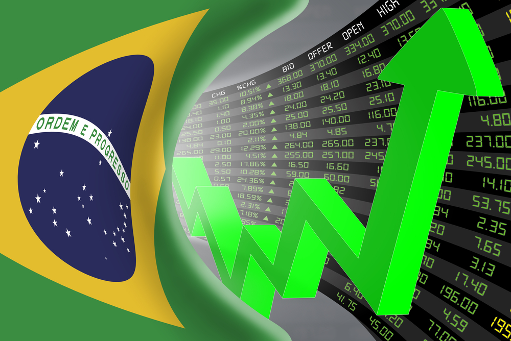 gráfico bolsa brasileira em alta