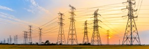 Foto de torres de transmissão de energia elétrica