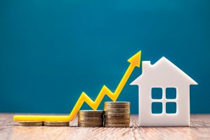 Seta mostrando aumento da inflação imobiliária