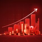 Gráfico apontando para valorização dos ativos