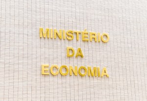 Logo do Ministério da Economia em Brasília
