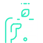 Enterprise Trademap -Ícone nas cores verde e branco com o desenho de uma mão segurando um celular