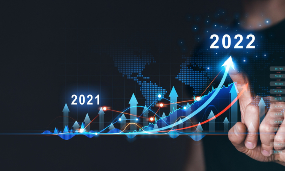 Gráfico com evolução de 2021 para 2022